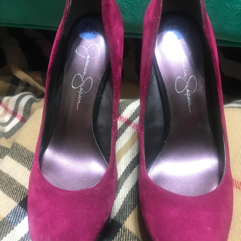 Jessica Simpson Purple Sz 7.5 Suede Platforms